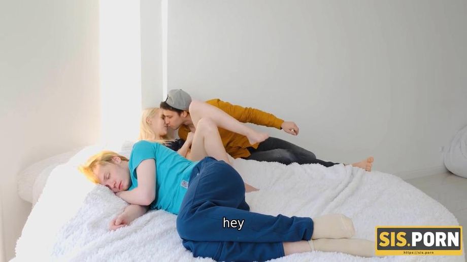 SISPORN. Teen blonde has sex with stepbro near her relaxed bf