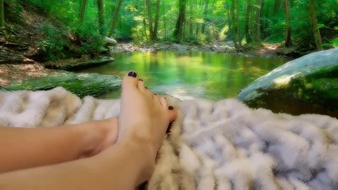 Massage oil on beautiful feet