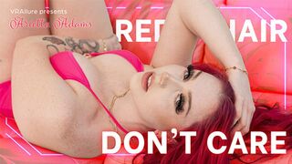 Sexy redhead rides her male sex doll in virtual reality
