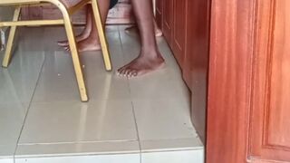 Hijab maid fucked while home alone