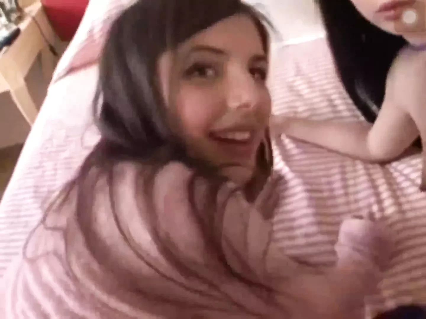 Girl helps guy fucking her friends ass