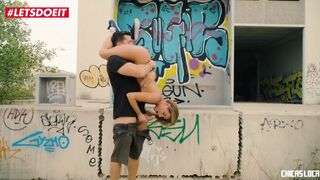 LETSDOEIT - Perfect Teen Gets Her Tight Little Pussy Fucked Outside