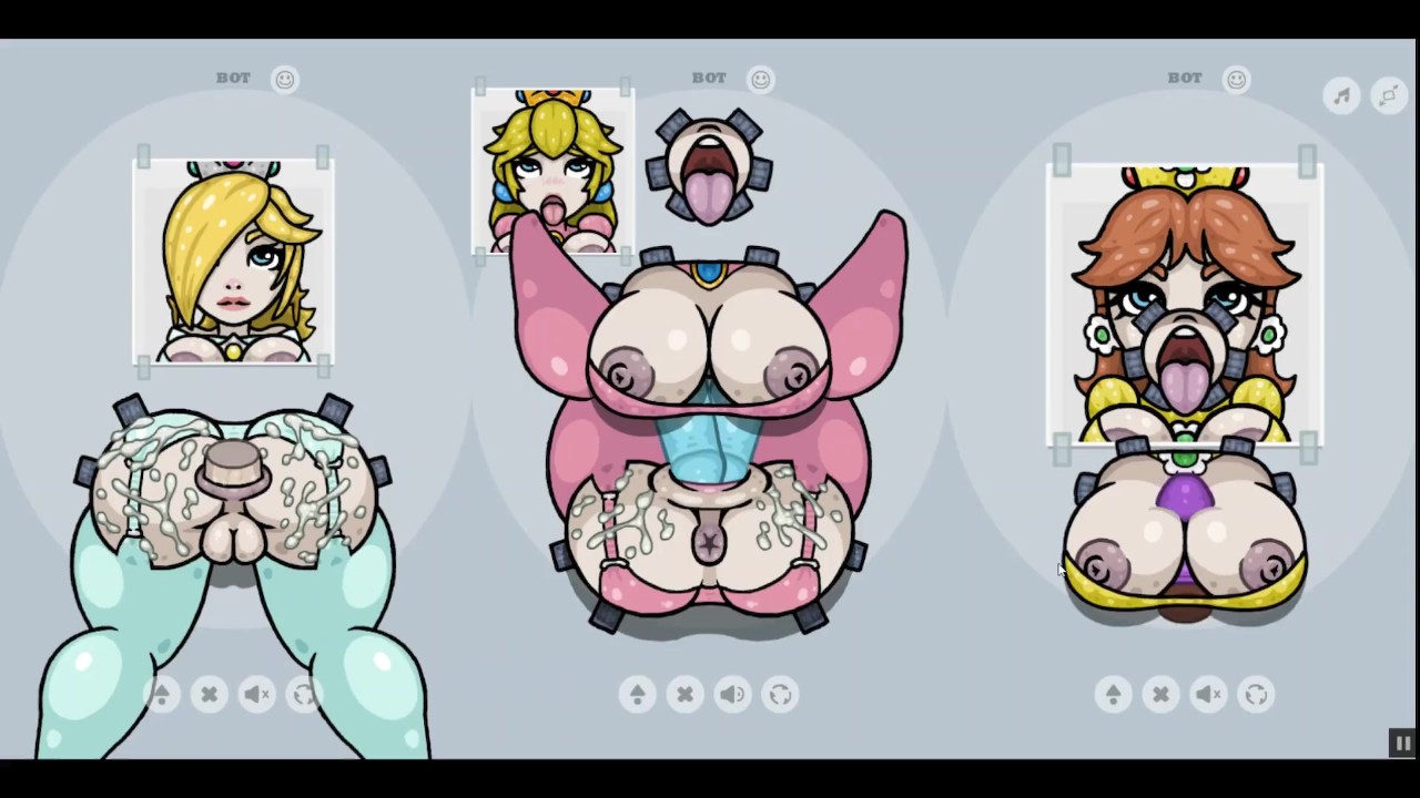 Fapwall [Weird Hentai game] Rosalina Peach and Daisy gets the best gangbang of their life without Ma