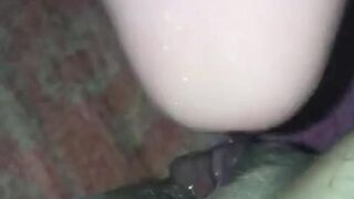Guys creamy ass hole takes huge dildo