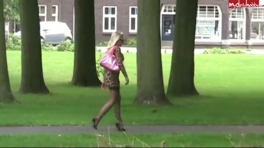 sexy smoking in park