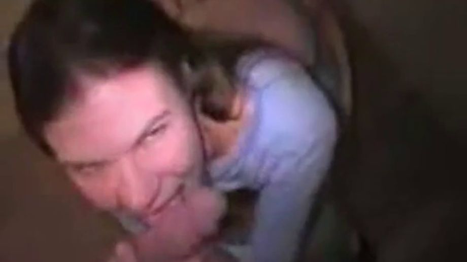 Adorable girlfriend sucks old clip - video 1