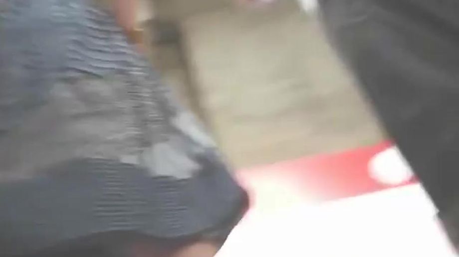 Quick upskirt videos of asses in thongs on an expo