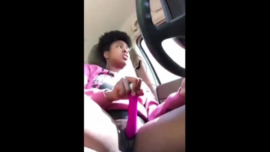 Ebony Pink toys in car