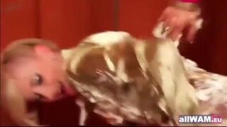 Euro sluts get wet and dirty in the kitchen