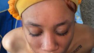 “NUT ALL OVER MY FACE DADDY” Sloppy DEEPTHROAT & Handjob